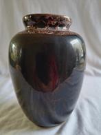 Fat lava vaas, zwart/bruin, Antiek en Kunst, Ophalen of Verzenden