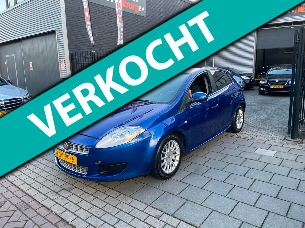 Fiat Bravo 1.4 T-Jet Dynamic Airco Navi PDC NAP APK, Voorwielaandrijving, Gebruikt, 4 cilinders, Blauw