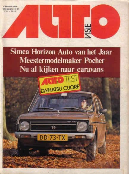 Autovisie 24 1978 : Simca Horizon - Volvo 242 GT - Honda, Ophalen of Verzenden, Gelezen, Algemeen