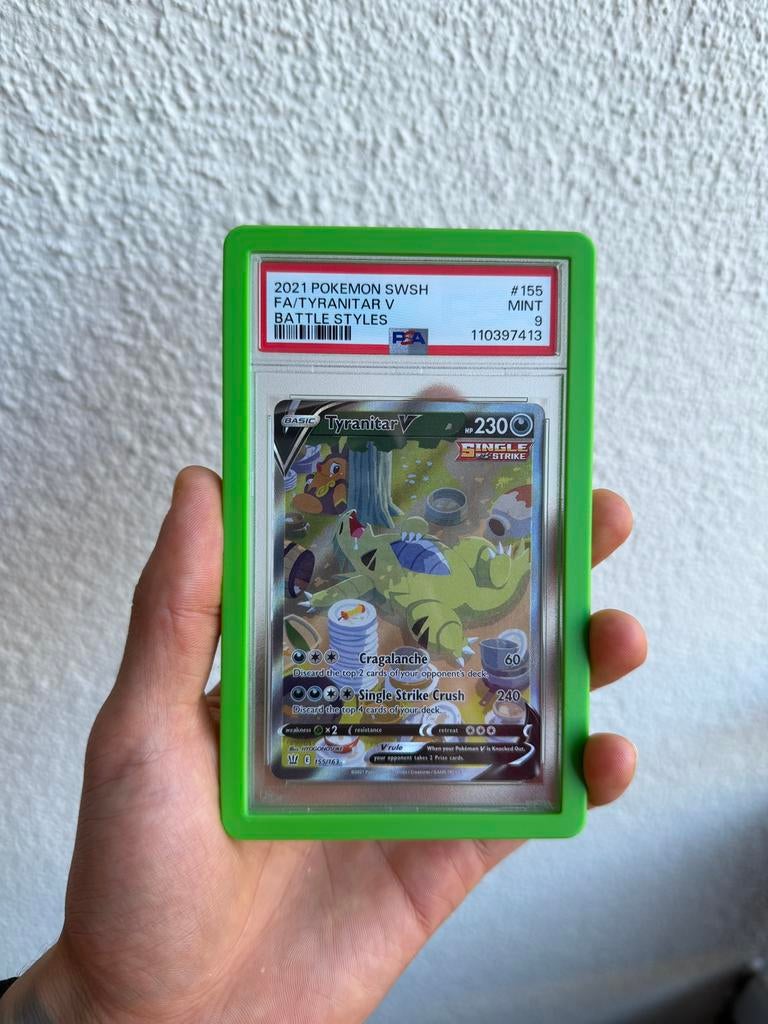 Tyranitar V #155 PSA 9 Battle Styles, Ophalen of Verzenden, Zo goed als nieuw