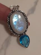 Maansteen hanger blauwe topaas, Blauw, Zwanensingel 239, Nieuw, Opallove