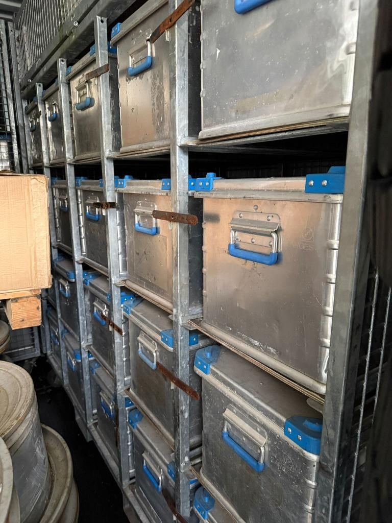 Zarges Aluminium Kisten 40704 op Verrijdbare Kar Opslagkist, Ophalen, Gebruikt, -, -