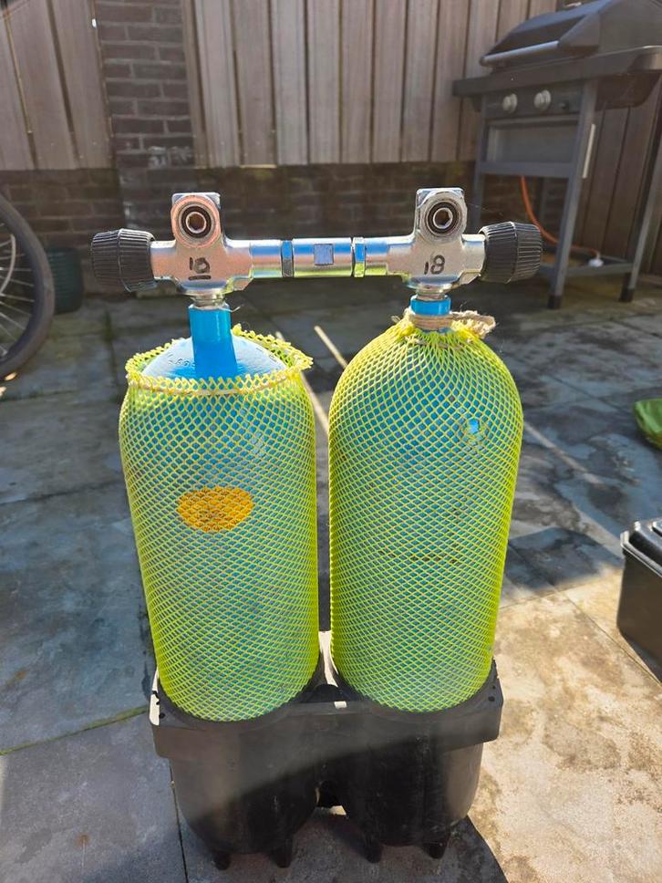 Duikcilinder dubbel 6 uit de keuring, Watersport en Boten, Duiken, Ophalen