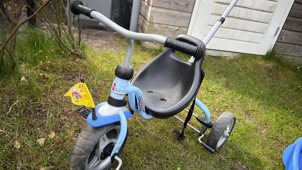 Puky driewieler loopfiets met duwstang, Fietsen en Brommers, Fietsen | Driewielers, Ophalen, Gebruikt, Duwstang