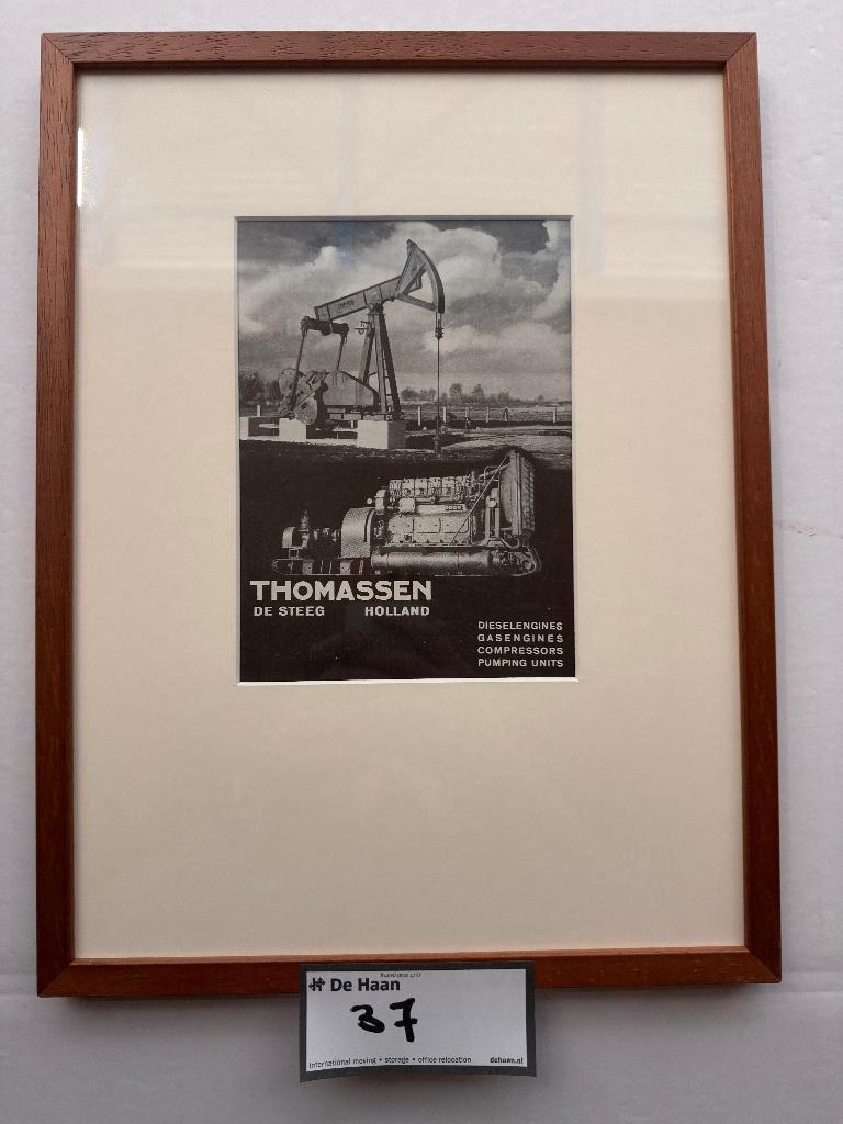 Poster Thomassen De Steeg, Ophalen, Zo goed als nieuw, Reclamebord