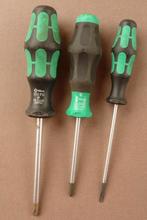 SCHROEVENDRAAIERS WERA 3 stuks 2x kruiskop 1x plat, Ophalen of Verzenden, Zo goed als nieuw