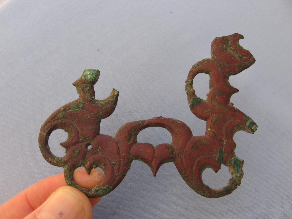 Middeleeuwse bronzen voorstelling - 9e - 12e eeuw, Antiek en Kunst, Antiek | Koper en Brons, Ophalen of Verzenden, Brons