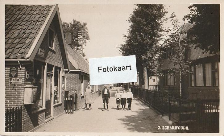 Fotokaart Scharwoude, Verzamelen, Ansichtkaarten | Nederland, Gelopen, Noord-Holland, 1920 tot 1940, Ophalen of Verzenden