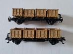 2 Fleischmann H0 open containerwagons 1473E