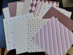 12 Scrapvellen Rose Bruin Wit creme, Ophalen, Nieuw