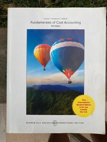 Cost Accounting, 5e editie beschikbaar voor biedingen
