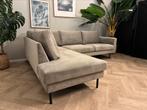 Champagne Velvet Hoekbank | Velours (NIEUW + GARANTIE), Bank Bankstel Sofa Zithoek Lounge Longchair Ottomane Zit Zetel, 150 cm of meer