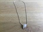 Zilveren losse hanger 3 steentjes, flexibele slang ketting., Ophalen of Verzenden, Zo goed als nieuw, Zilver