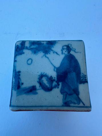Antieke chinese porseleinen stempel beschikbaar voor biedingen