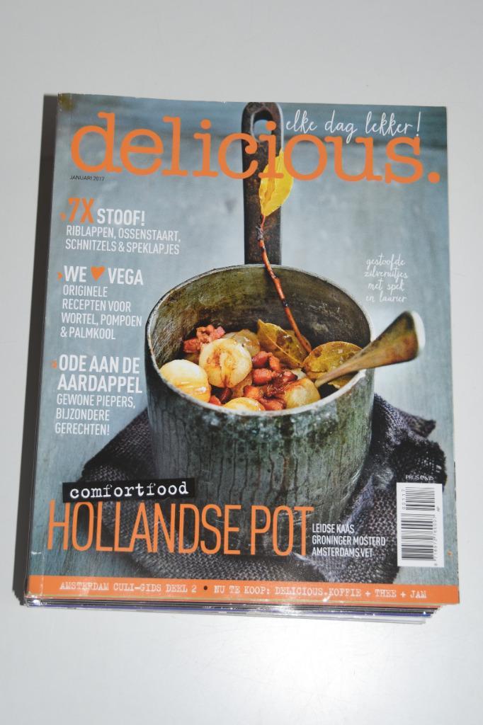 Delicious Complete jaargang 2017 tijdschriften incl. Kerst, Boeken, Tijdschriften en Kranten, Zo goed als nieuw, Damesbladen, Ophalen of Verzenden