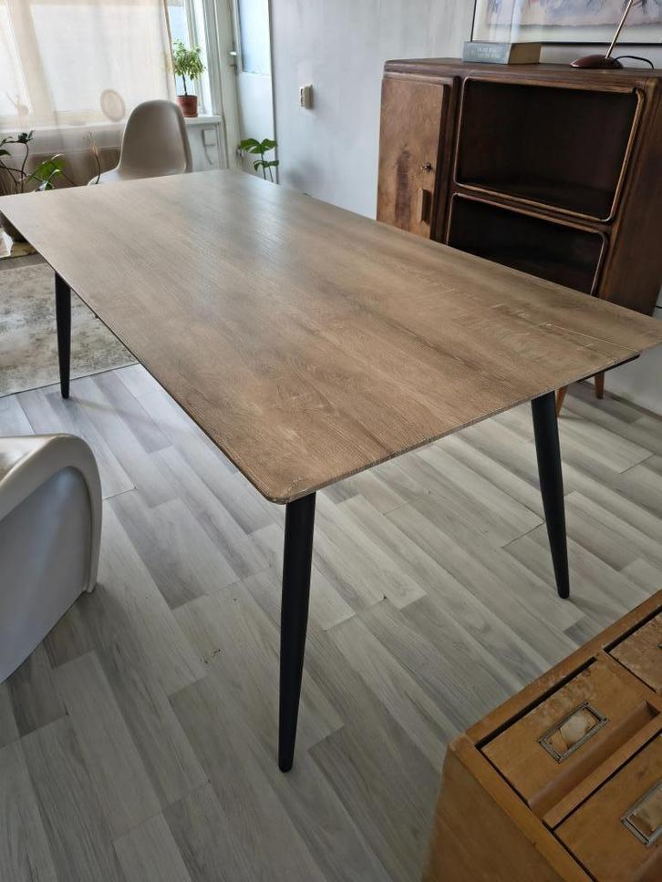 Moderne eettafel | hout | 190 bij 90cm, Huis en Inrichting, Tafels | Eettafels, Zo goed als nieuw, 50 tot 100 cm, 150 tot 200 cm
