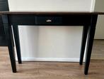Zwarte sidetable met lade, Huis en Inrichting, Tafels | Sidetables, Ophalen, Gebruikt, 100 tot 150 cm, 25 tot 50 cm
