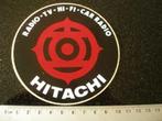 sticker Hitachi logo radio tv hi-fi car radio vintage, Verzamelen, Stickers, Merk, Zo goed als nieuw, Verzenden