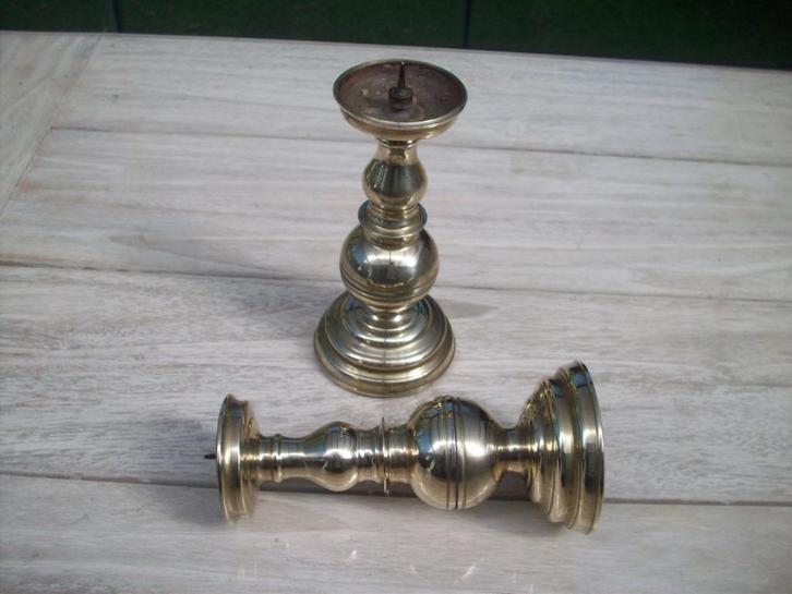 2 koper zwaar kandelaars, Antiek en Kunst, Antiek | Koper en Brons, Koper, Ophalen of Verzenden