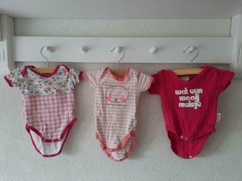 2x Roze Romper korte mouwen Maat 50/56, Kinderen en Baby's, Babykleding | Maat 50, Gebruikt, Meisje, Nacht- of Onderkleding, Ophalen of Verzenden