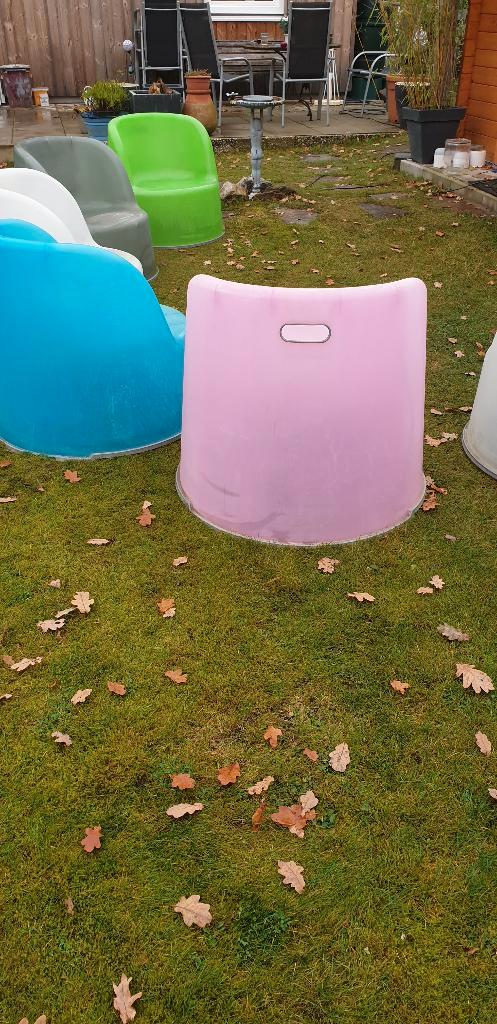 tuin kuipstoelen, Tuin en Terras, Tuinstoelen, Gebruikt, Kunststof, Ophalen