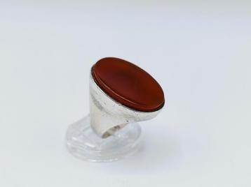 Vintage zilveren ring met carneool, 925 zilver beschikbaar voor biedingen