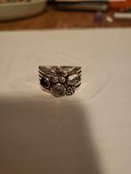 Rozenkwarts, Amethist, bergkristal ring maat 17, Sieraden, Tassen en Uiterlijk, Ringen, Ophalen of Verzenden, Zo goed als nieuw