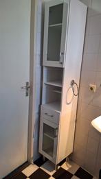 Witte Badkamerkast - Hoge kast, Huis en Inrichting, Badkamer | Badkamermeubels, Ophalen, (Half)hoge kast, Minder dan 50 cm, Gebruikt