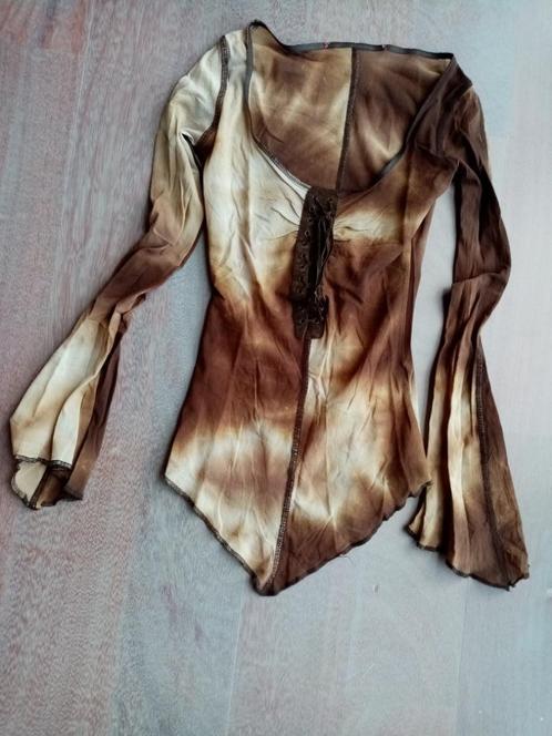 Vrouwelijke top bruin maat S, Kleding | Dames, Tops, Zo goed als nieuw, Maat 36 (S), Bruin, Lange mouw, Ophalen of Verzenden