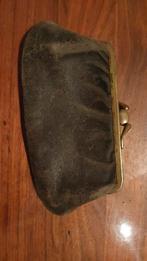 Antieke Leren Portemonnee '60 - Brocante, Sieraden, Tassen en Uiterlijk, Portemonnees, Overige merken, Gebruikt, Bruin, Ophalen of Verzenden