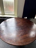 Gratis houten ronde uitschuifbare tafel, Huis en Inrichting, Tafels | Eettafels, Ophalen, Gebruikt, Rond, 100 tot 150 cm