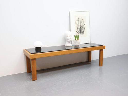 Salontafel hout graniet zwart, Huis en Inrichting, Tafels | Salontafels, Gebruikt, Minder dan 50 cm, Minder dan 50 cm, 150 tot 200 cm