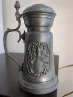 Bierpul tin met ridder kwaliteitsmerk engel, Ophalen of Verzenden