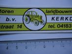 sticker oud Kerkdriel ALNI bv TRAKTOR landbouw machine retro, Verzenden, Zo goed als nieuw, Bedrijf of Vereniging