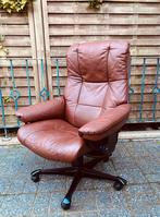 Schitterende Stressless Mayfair relaxfauteuil / bureaustoel, Ophalen of Verzenden, Zo goed als nieuw, 50 tot 75 cm, Leer