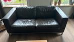 Bankstel bruin leder, Huis en Inrichting, Banken | Bankstellen, Ophalen, Gebruikt, 150 tot 200 cm, Tweepersoons