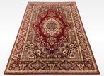 Vintage Persian wool carpet medallion classic red 170x234cm, Gebruikt, 150 tot 200 cm, 200 cm of meer, Ophalen of Verzenden