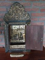 Antieke Wandspiegel met Deurtjes - Oud Hollands, Antiek en Kunst, Ophalen, Rechthoekig