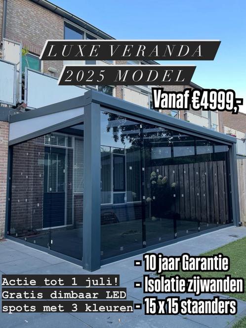 Overkapping Veranda 2025 Luxe Model Tuinkamer, Tuin en Terras, Overkappingen, Nieuw, Veranda, Ophalen of Verzenden