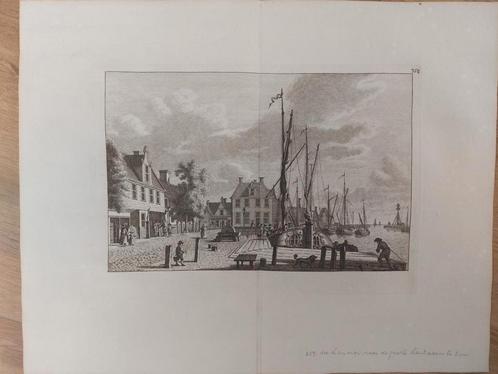354 Lemmer naar de grooten Lantaarn te zien., Antiek en Kunst, Kunst | Etsen en Gravures, Ophalen of Verzenden