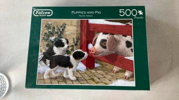 Puppies & Pig puzzel 500 stukjes nieuw! beschikbaar voor biedingen