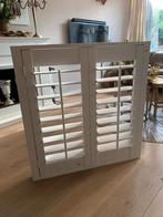 Houten shutters 2-luik 88 x 92cm (bxh), Huis en Inrichting, Ophalen, Wit, 50 tot 100 cm, Minder dan 100 cm