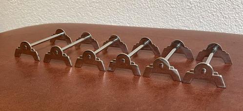 Zes messenleggers Gero Zilmeta edelstaaal model 191, Antiek en Kunst, Curiosa en Brocante, Ophalen of Verzenden