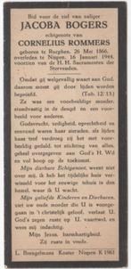 Jacoba Bogers 1866 Rucphen + 1944 Nispen, 77 jaar, Verzamelen, Bidprentjes en Rouwkaarten, Verzenden