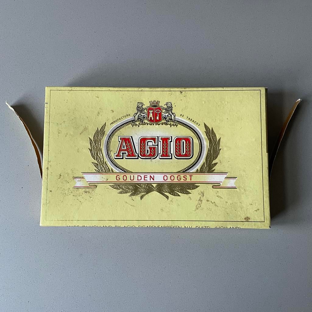Vintage Agio Sigarendoos Gouden Oogst, Ophalen of Verzenden, Gebruikt, Verpakking