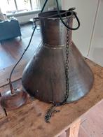 Vintage Metalen Hanglamp Industrieel, Ophalen, Gebruikt, Metaal, Minder dan 50 cm