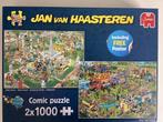 Jan van Haasteren, 2 puzzels à 1000 stukjes, Hobby en Vrije tijd, Denksport en Puzzels, Ophalen of Verzenden, 500 t/m 1500 stukjes