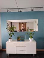 Wit hoogglans dressoir - 160cm, Huis en Inrichting, Ophalen, Gebruikt, 25 tot 50 cm, 150 tot 200 cm