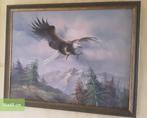 ADELAAR BOVEN LANDSCHAP, Antiek en Kunst, Kunst | Schilderijen | Klassiek, Ophalen of Verzenden