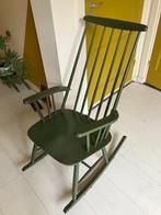 Vintage schommelstoel Tapiovaara (salie)groen gelakt, Huis en Inrichting, Stoelen, Gebruikt, Overige kleuren, Eén, Hout